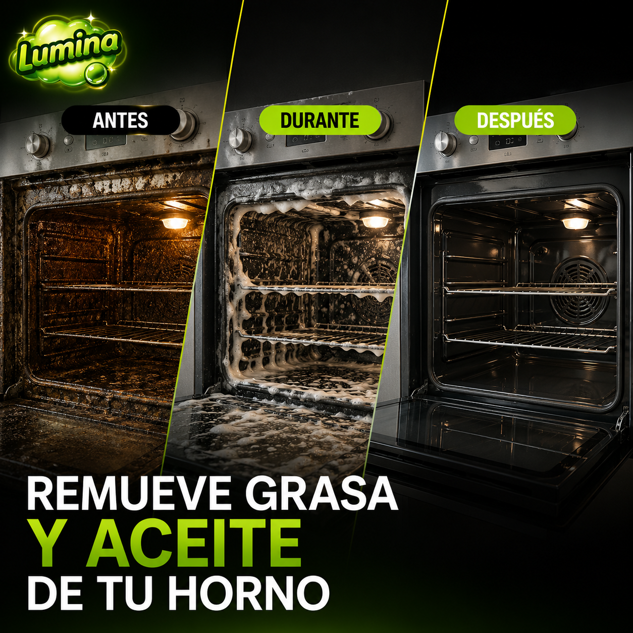 Lumina® | Desengrasa, Limpia y Deja Brillo Sin Fregar