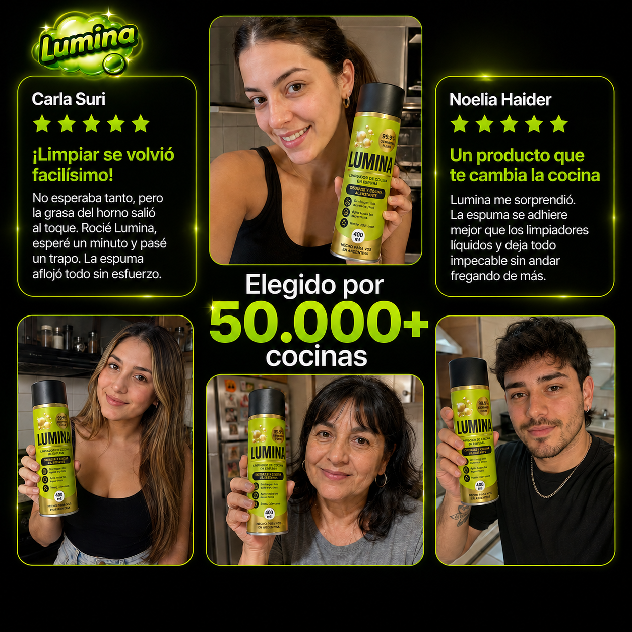 Lumina® | Desengrasa, Limpia y Deja Brillo Sin Fregar